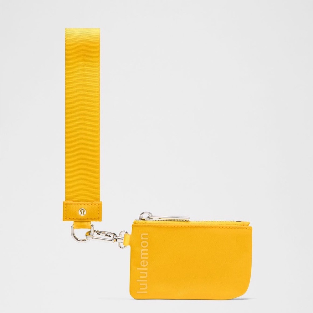 NWT Lululemon Dual Pouch Wristlet Bag Color Maize yellow - Picture 2 of 5
